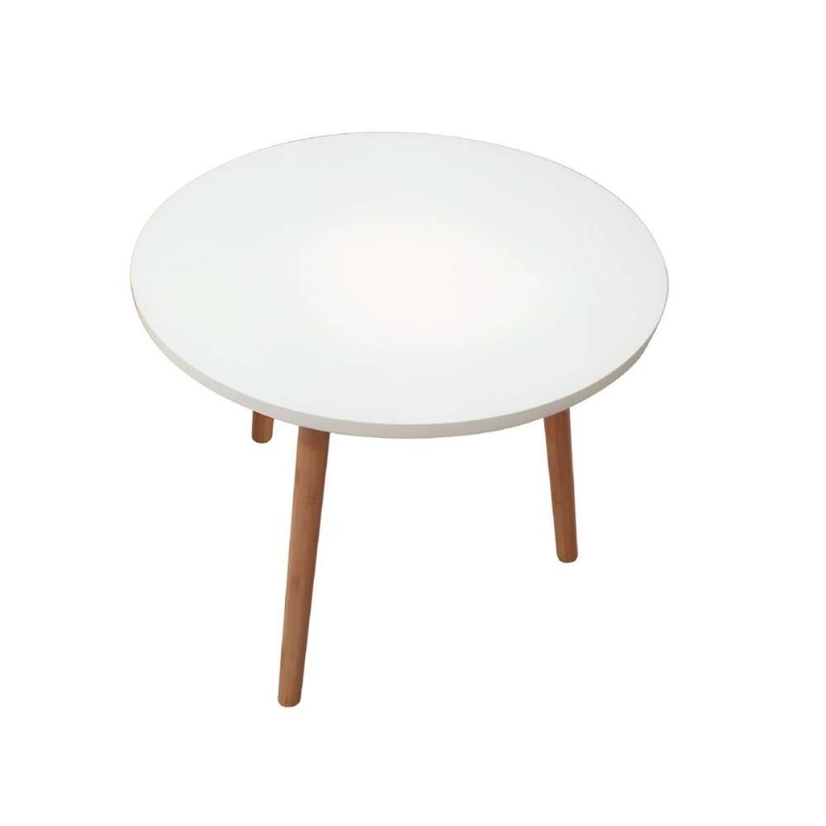Mesa Auxiliar Bamboo C/ - Blanco D50Cm/H47Cm 