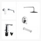 JUEGO DE GRIFERIA DUCHA EMBUTIDA LAVATORIO DE PARED Y BIDET 000