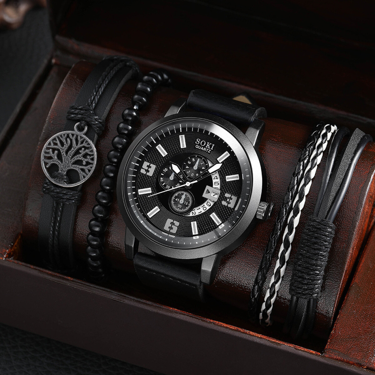 Set De Reloj Masculino Árbol De La Vida 