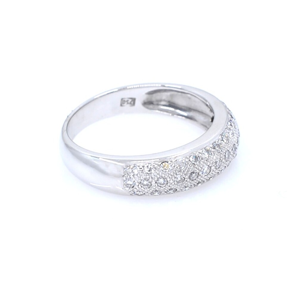 Anillo en oro 18k blanco con brillantes Anillo en oro 18k blanco con brillantes