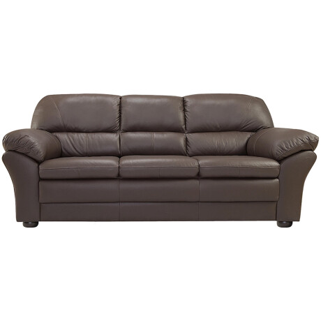 Sillon 3 cuerpos Cuero Natural Chocolate