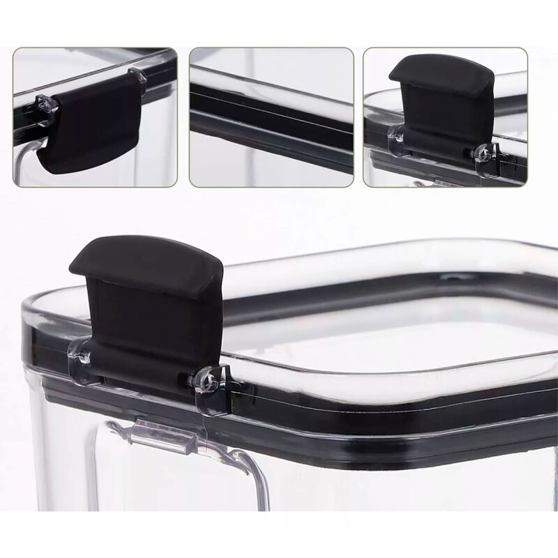 Pote hermético cuadrado 1300 ml TRANSPARENTE