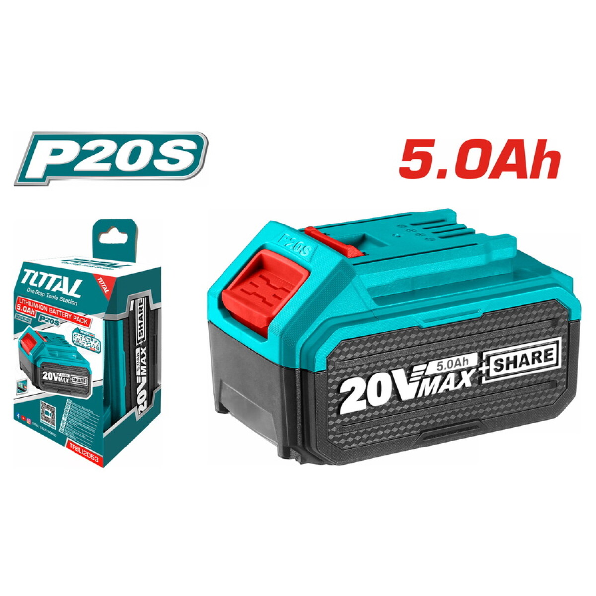Bateria 20V 5Ah Total 