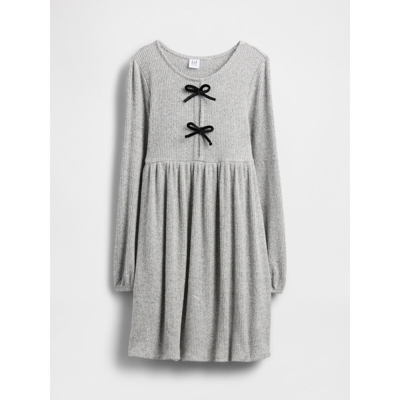 LS SNIT BOW FRONT DRS HTHRGREYB08/HALO167