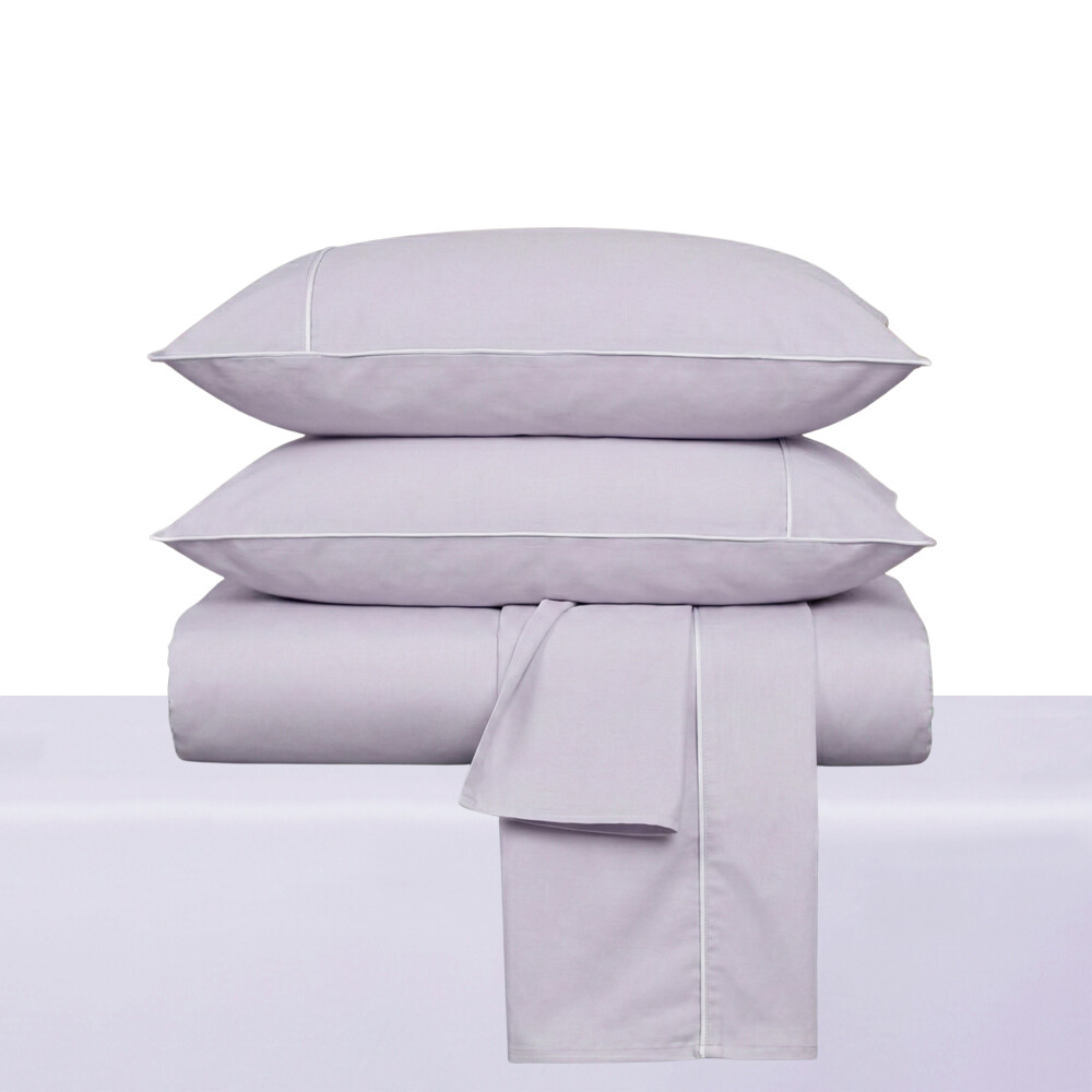 Juego de Sabana King Finezza 400 Hilos - Pilar Gris