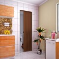 PUERTA PLEGABLE PVC COLOR MOGNO - 70X210 CM Puerta Plegable Pvc Color Mogno - 70x210 Cm