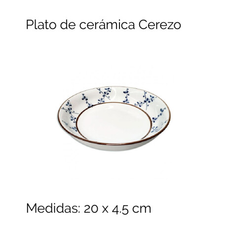 Plato De Ceramica Cerezo Unica