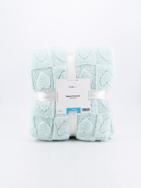 FLANNEL CORAZONES 1 PLAZA AQUA