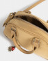 Bowling Cartera Bowling Con Charm - Marron Beige