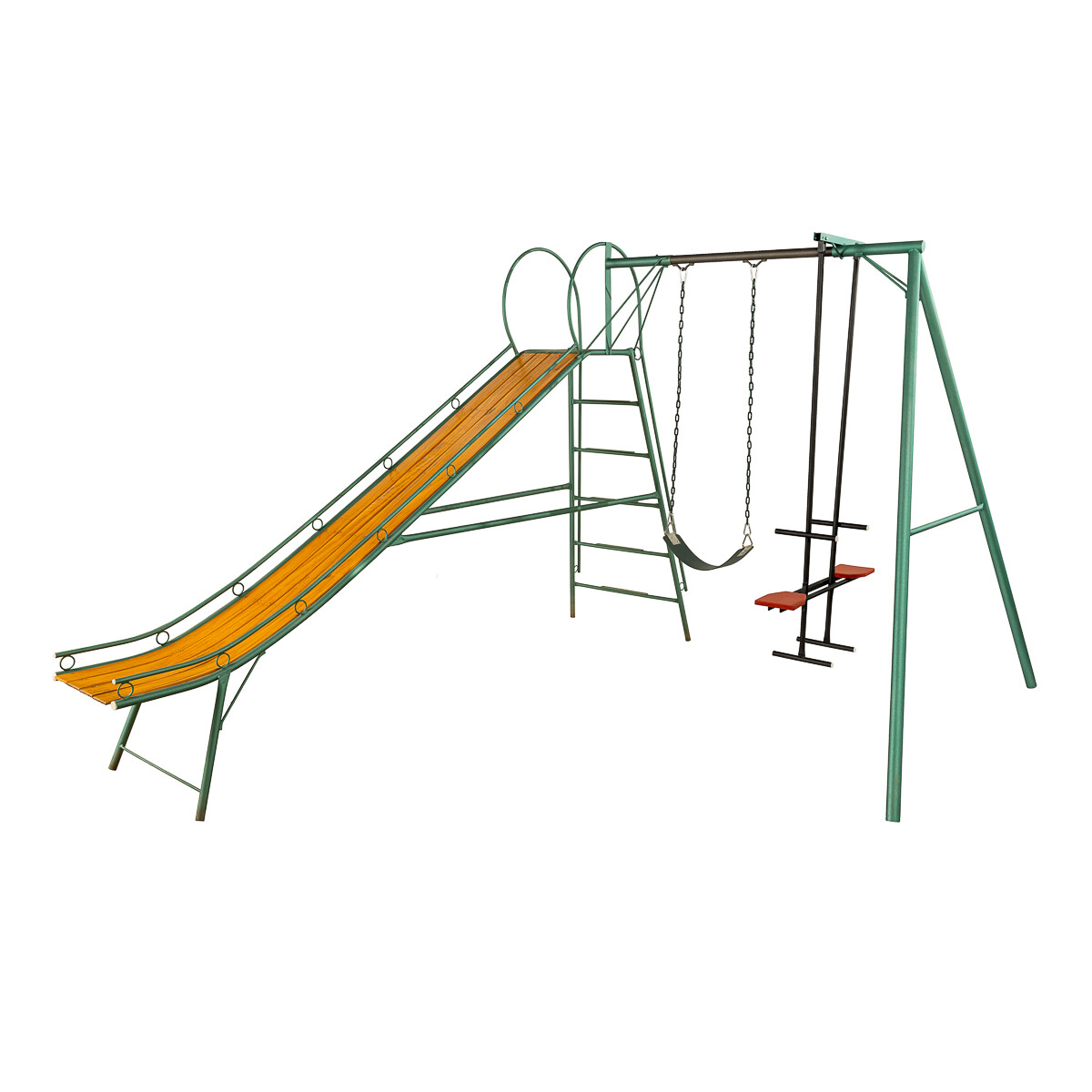 Juego Combinado Infantil con tobogán N°5. Caballito y 1 hamaca de cincha. 