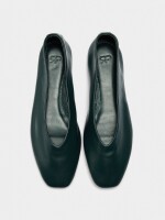 Bailarinas De Piel Lisa verde