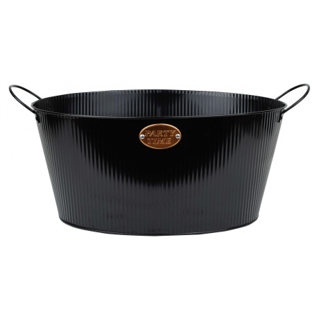 Balde de metal negro con asas para botellas 37x29x18cm Balde de metal negro con asas para botellas 37x29x18cm