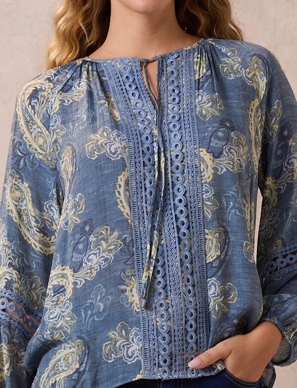 Blusa Puntilla AZUL/MULTI