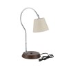 LAMPARA WENGUE CUP BEIGE CL/MARRON/PLATA P/MESA Unica