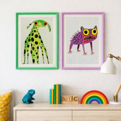 CUADRO FANTASY PET Verde - -