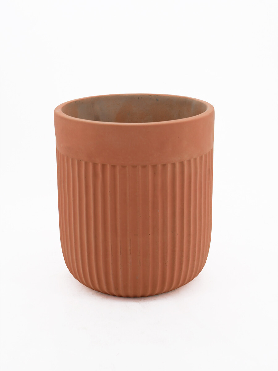 MACETA DECORATIVA CURVA - LADRILLO 