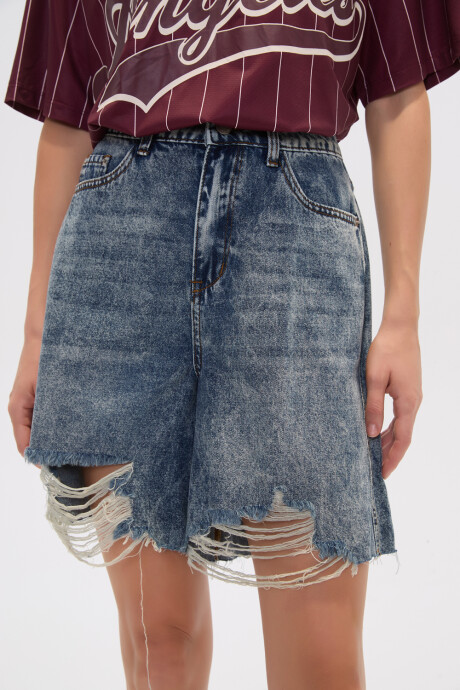 Bermuda Ostune Azul Grisaceo