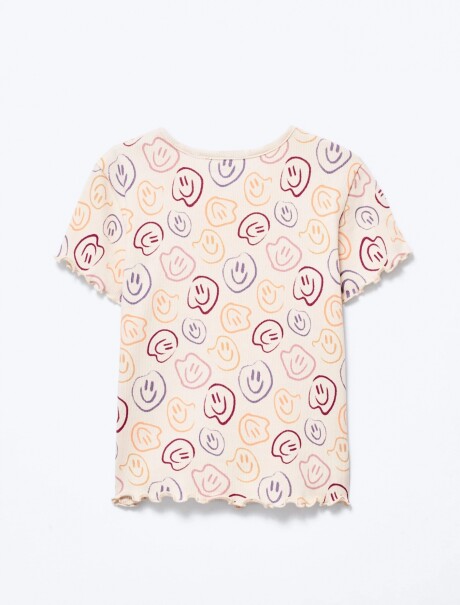 BLUSA INFANTIL ESTAMPADA BEIGE