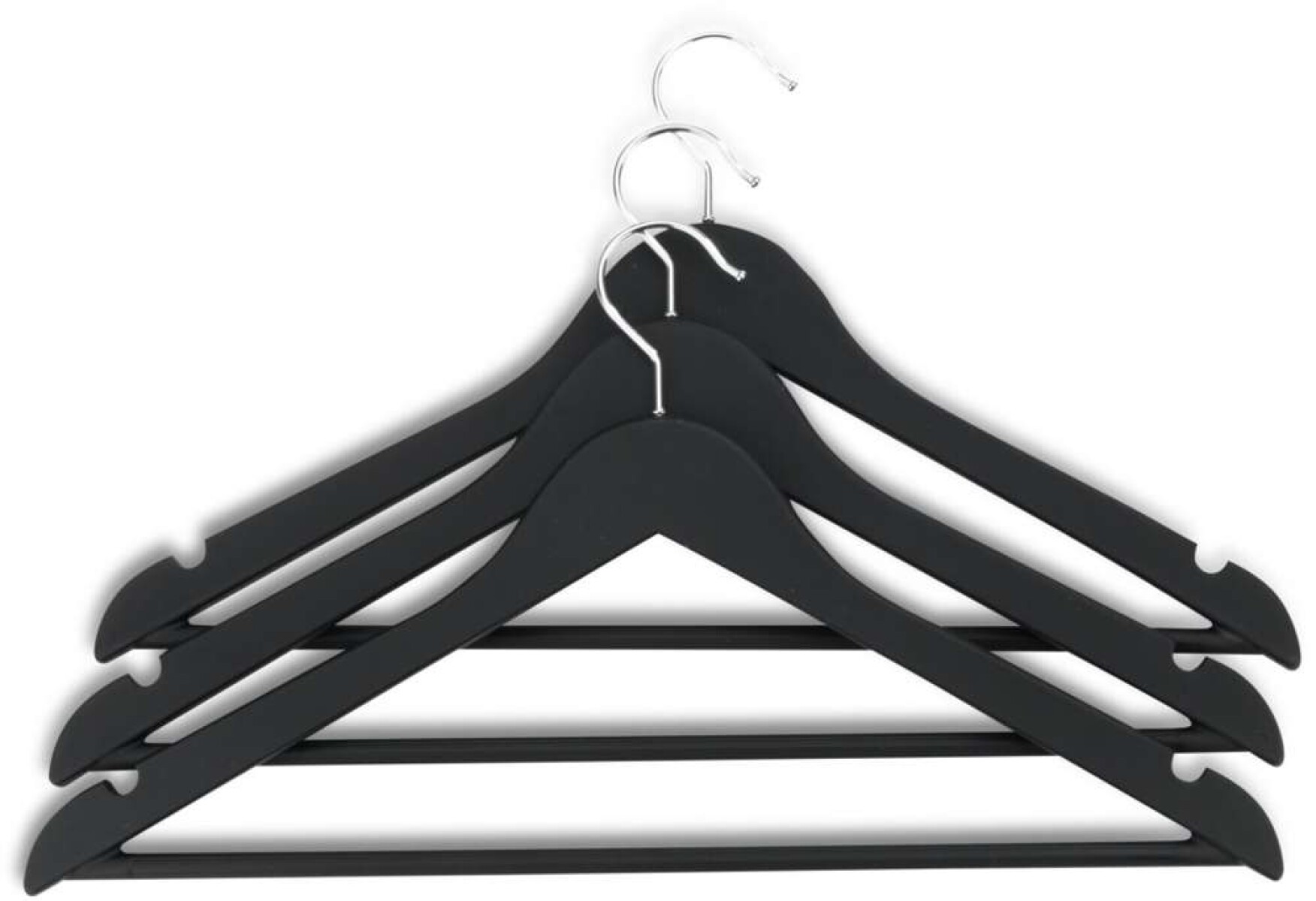 Perchas Absalon L44Cm 3 Unidades - Negro 