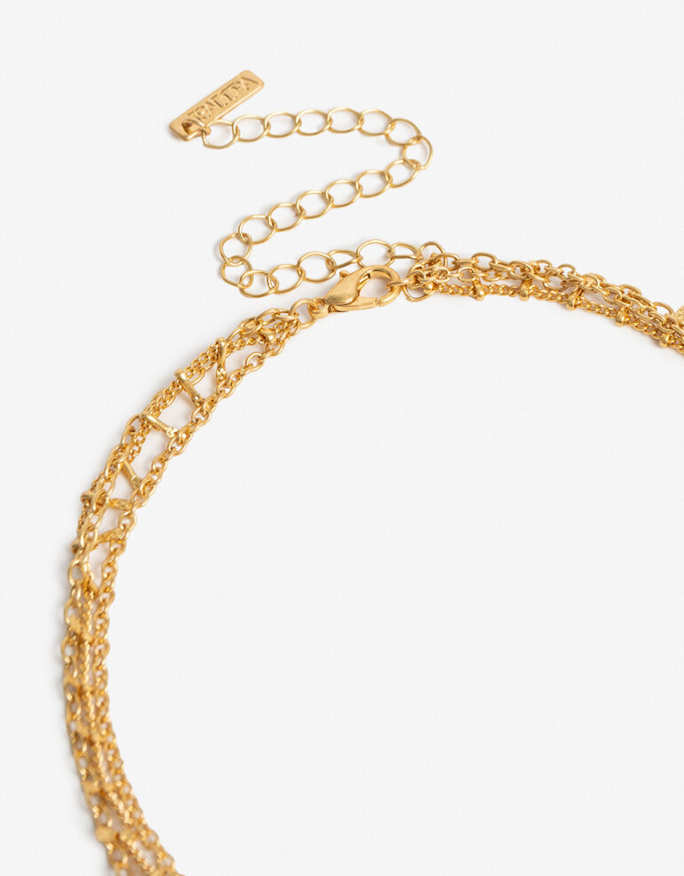 Collares Largos Color Collar Largo Layer Piedra - Combinacion Multicolor