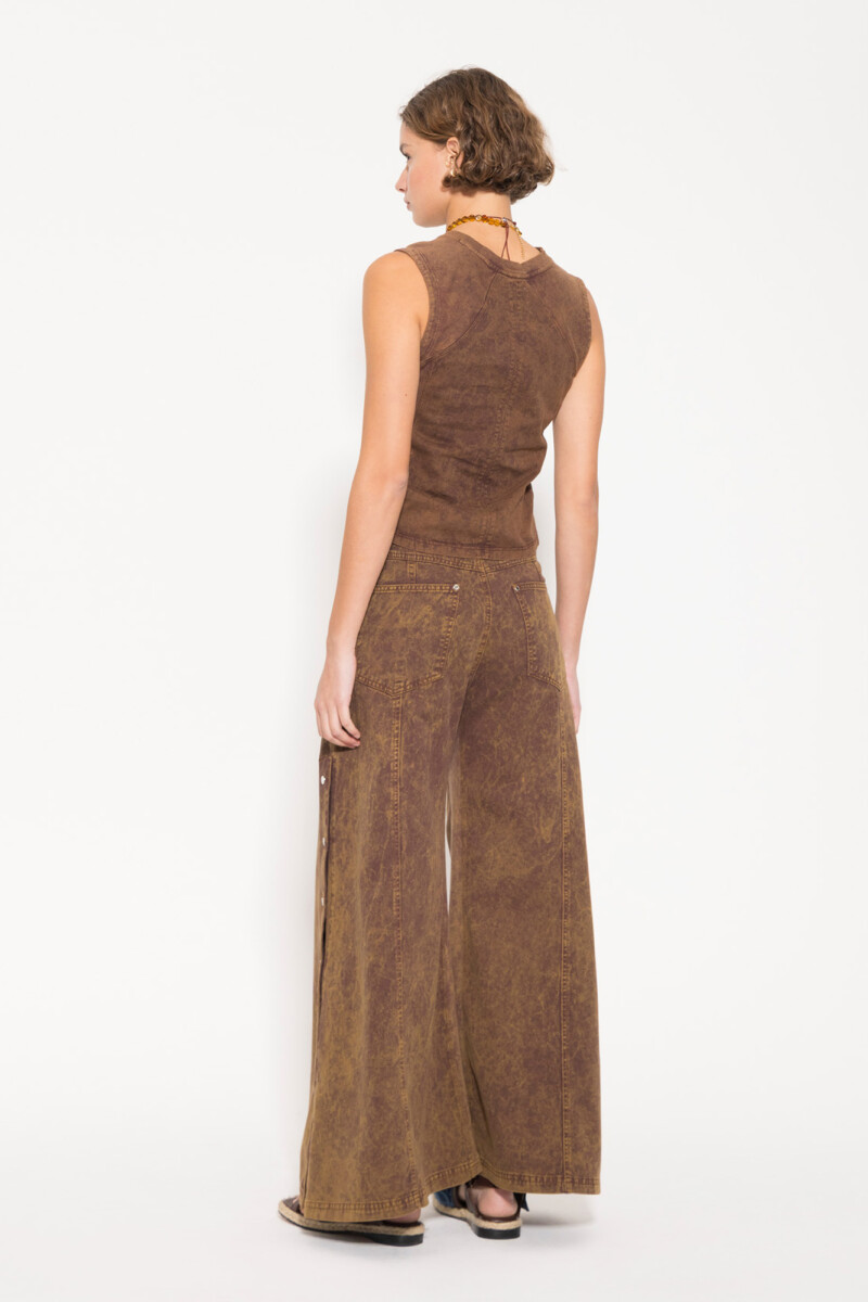 PANTALON STUDS Marron