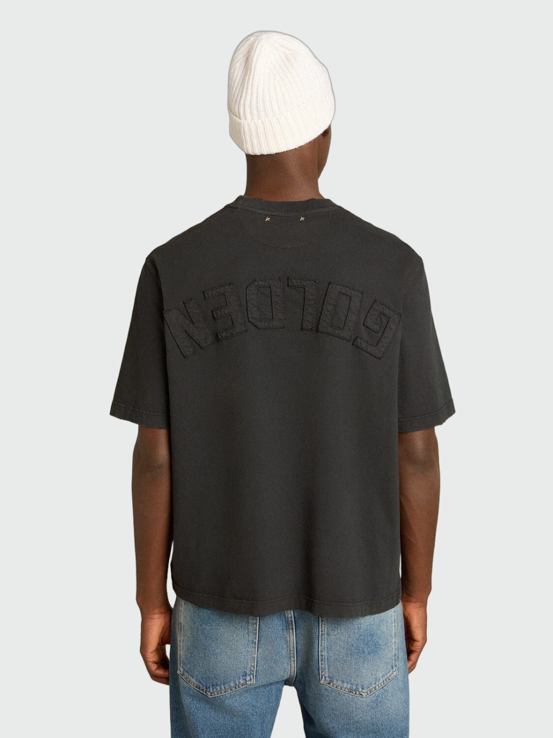 GOLDEN GOOSE - Remera Logo Invertido en espalda Alta Automática