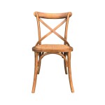SILLA CROSS 46x42x87CM MADERA/RATTAN OSCURO SILLA CROSS 46x42x87CM MADERA/RATTAN OSCURO