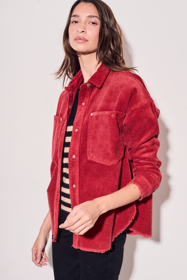 Sobrecamisa Corduroy Rojo