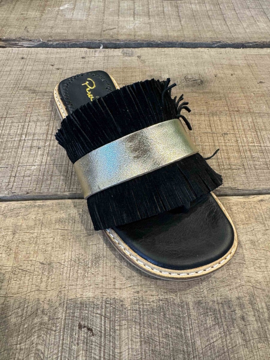 Sandalias Flecos Negro 