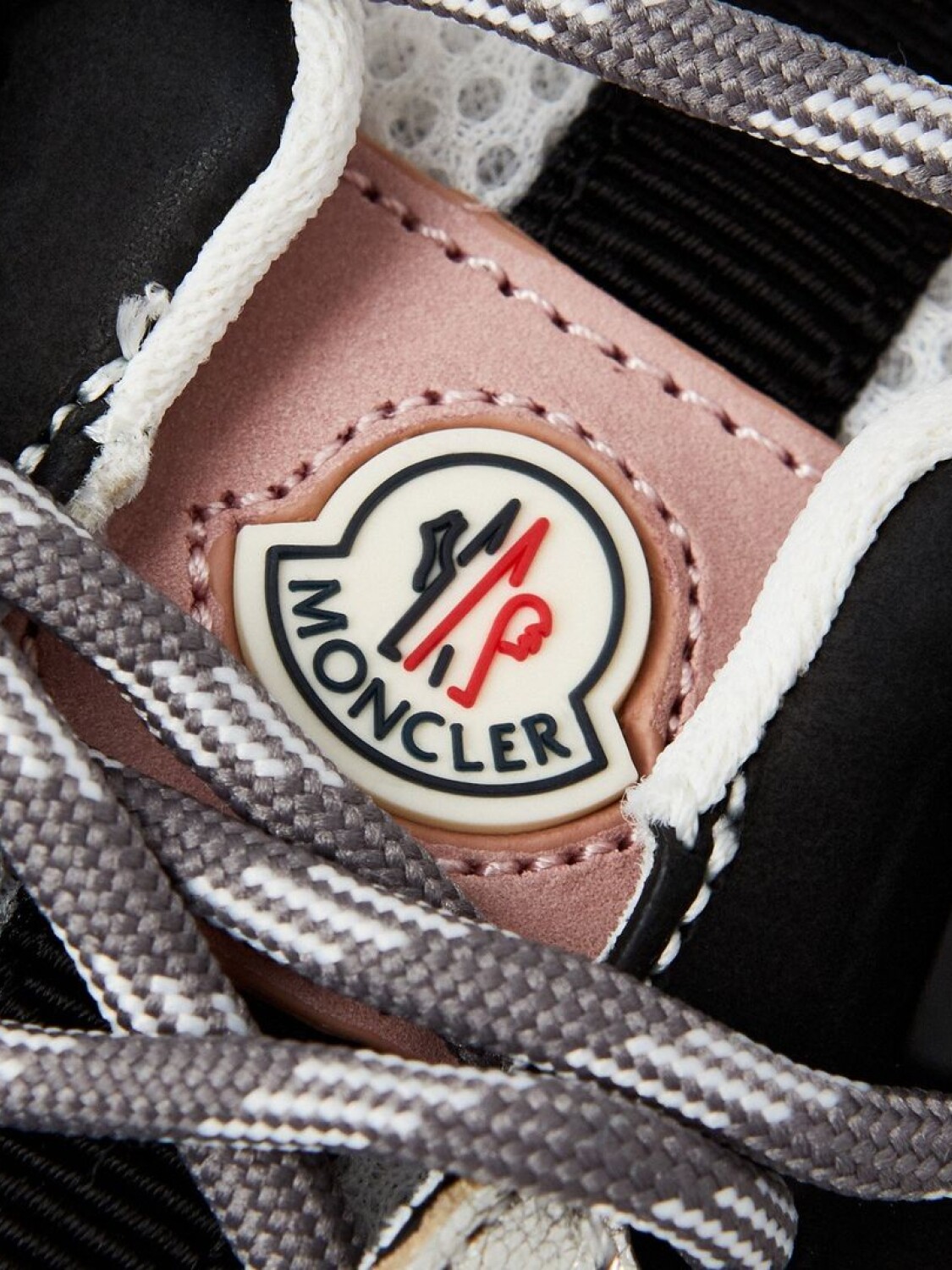 Moncler -Championes de cuero acordonados, Leave no trace Rosado