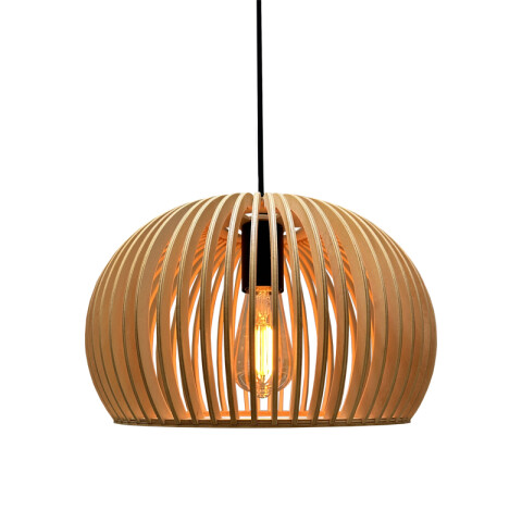 Lámpara colgante campana c/varillas madera Ø33cm IX9135