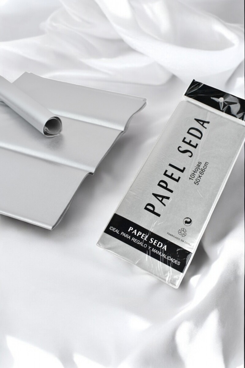 Papel Seda 50x66 cm - PLATA 