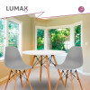 Juego de comedor Con Mesa Circular de 80cm + 2 Sillas Eames Gris