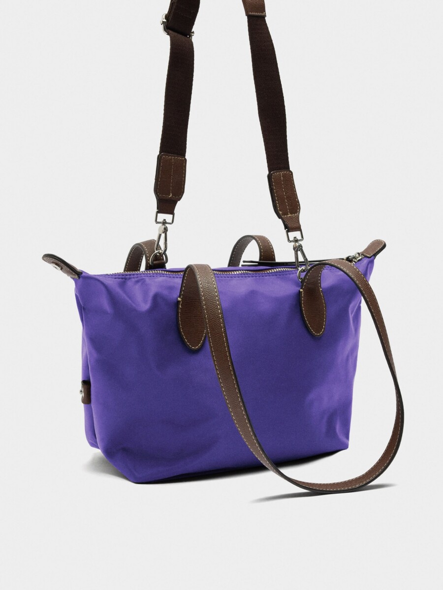 Bolso Shopper De Nylon S violeta