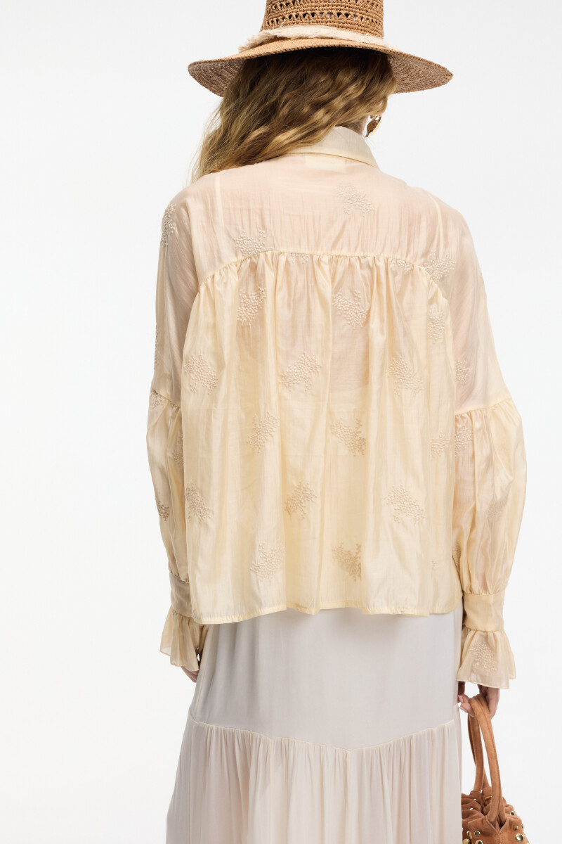 Camisa delicada Manteca