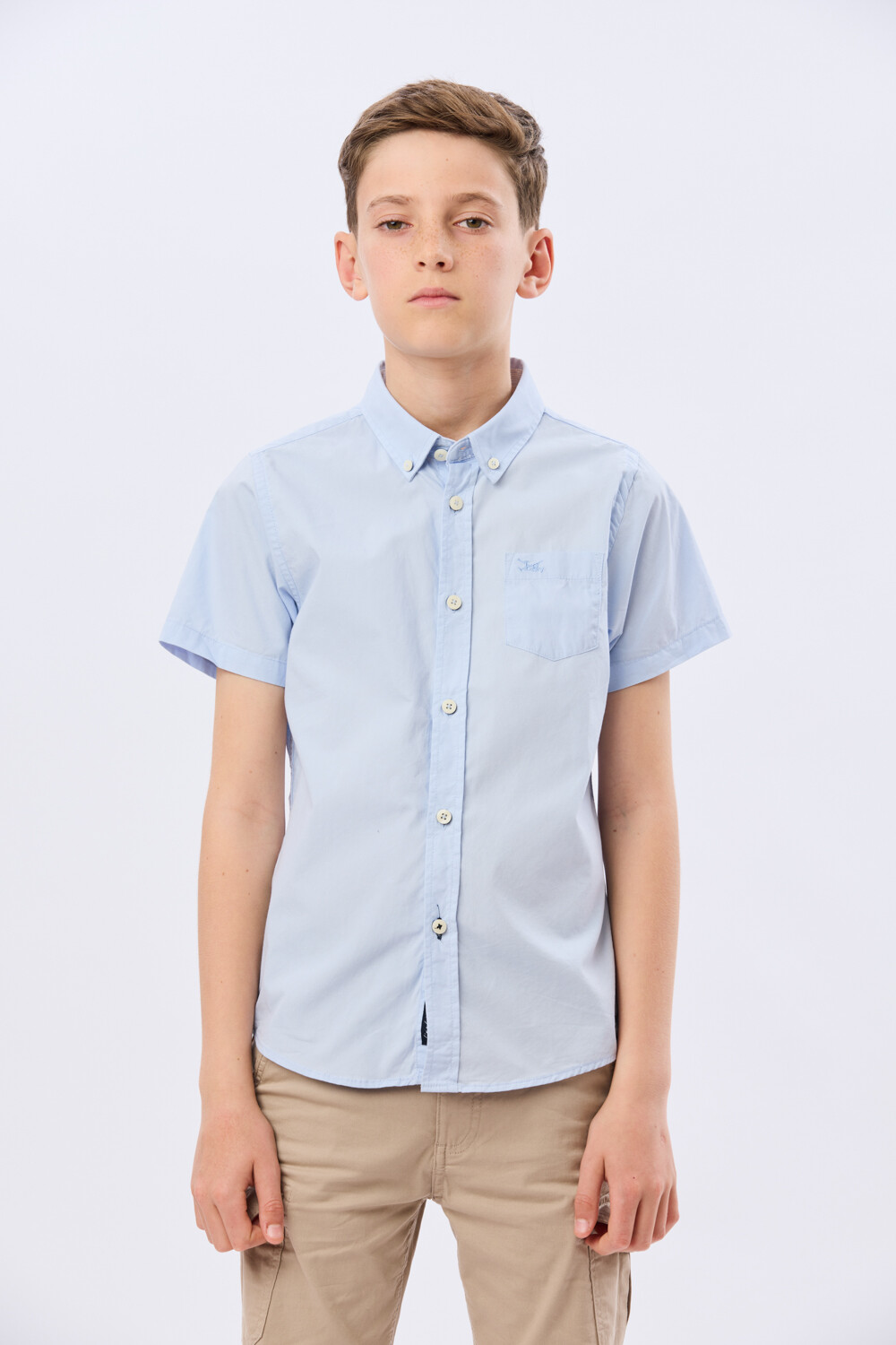 CAMISA LISA Celeste