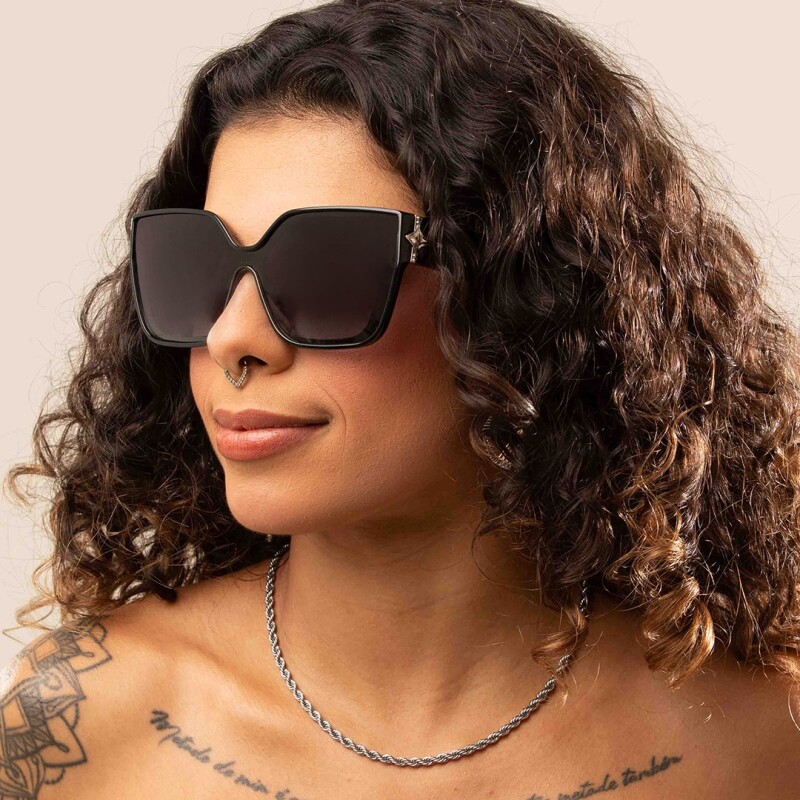 Lentes de Sol Chilli Beans Alok Negro