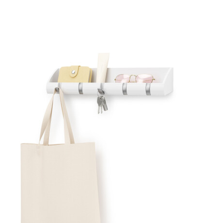 ORGANIZADOR LLAVES MADERA BLANCO UMBRA CUBBY