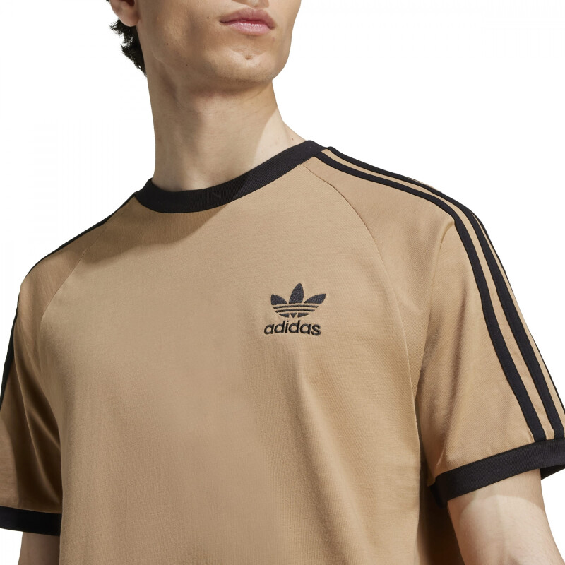 REMERA ADIDAS 3-STRIPES TEE Hombre JY1370 Marron-negro
