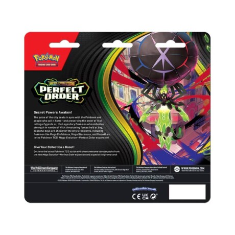 Pokemon 3 booster Blister - Mega Evolution 3 - Perfect Order Pokemon 3 booster Blister - Mega Evolution 3 - Perfect Order