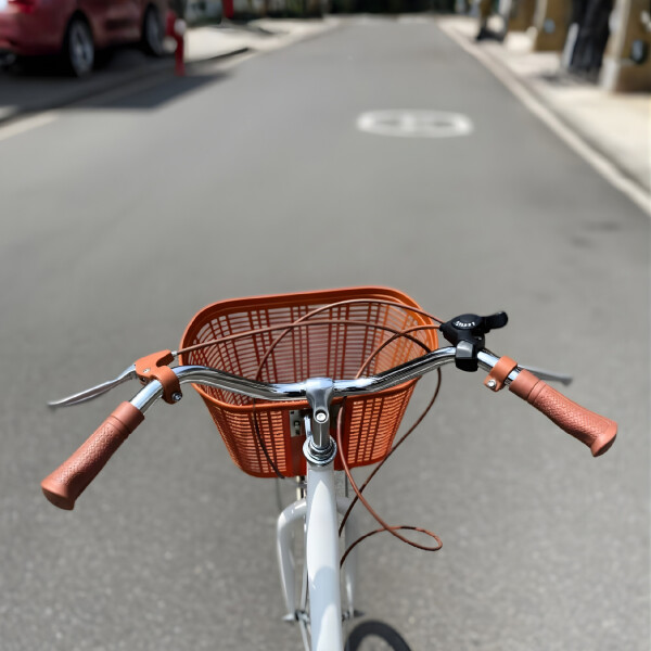 Bicicleta Pigewn Urbana Rodado 26 Canasto Freno Disco 7 Vel Blanco 1