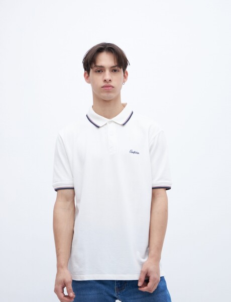 Remera polo Henrik Off white