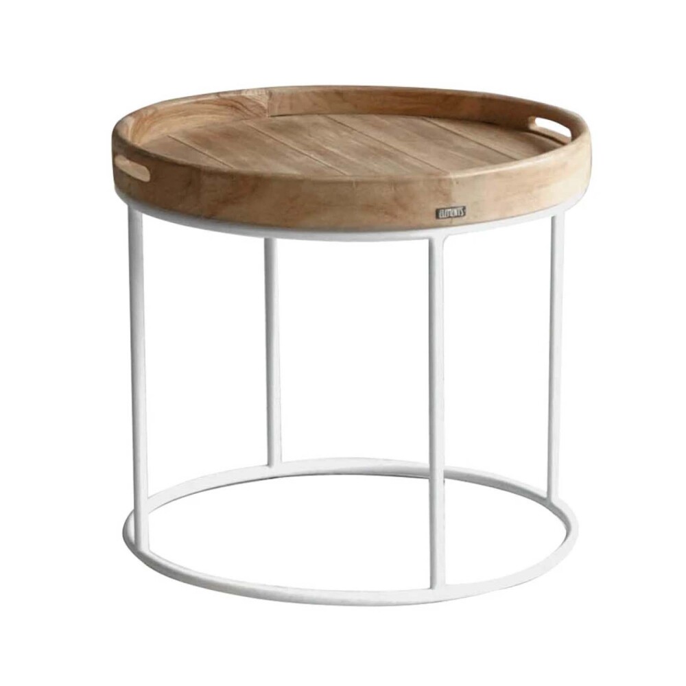 MESA LATERAL MADERA-Y-METAL NATURAL-BEIGE SYMI NATURAL