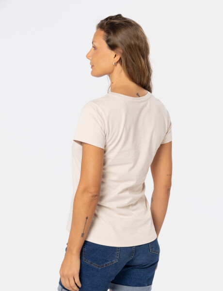 REMERA BÁSICA DE ALGODÓN Beige