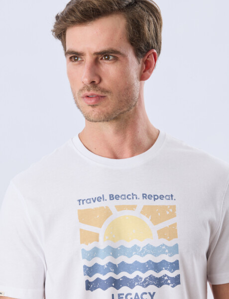 REMERA ESTAMPADA DE ALGODÓN Blanco