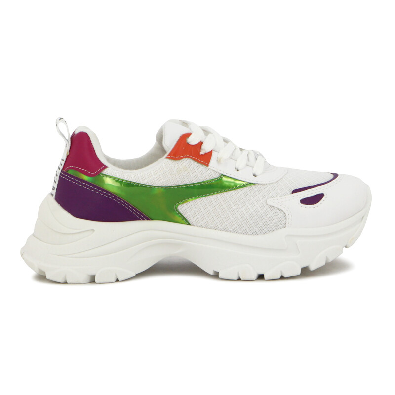 Vizzano Deportivo Casual Acordonado Femenino Blanco-naranja
