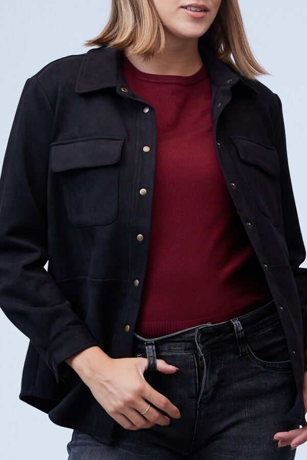 Sobrecamisa Suede NEGRO