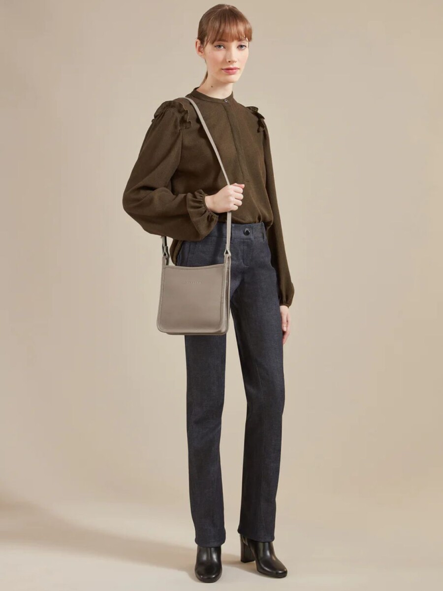 Longchamp -Cartera estilo bandolera, Le Foulonné - Gris 