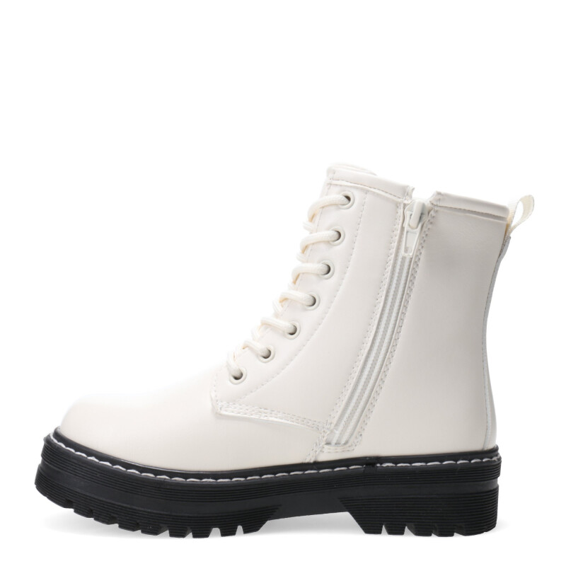 Botas de Niña MINI Miss Carol LEAVEN acordonada Blanco Hueso