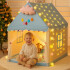Carpa Casita Infantil IMBACK IBK-CAR005 | Casa de Juegos Estilo Hogar con Cortinas, Plegable y Resistente Celeste Carpa Casita Infantil IMBACK IBK-CAR005 | Casa de Juegos Estilo Hogar con Cortinas, Plegable y Resistente Celeste